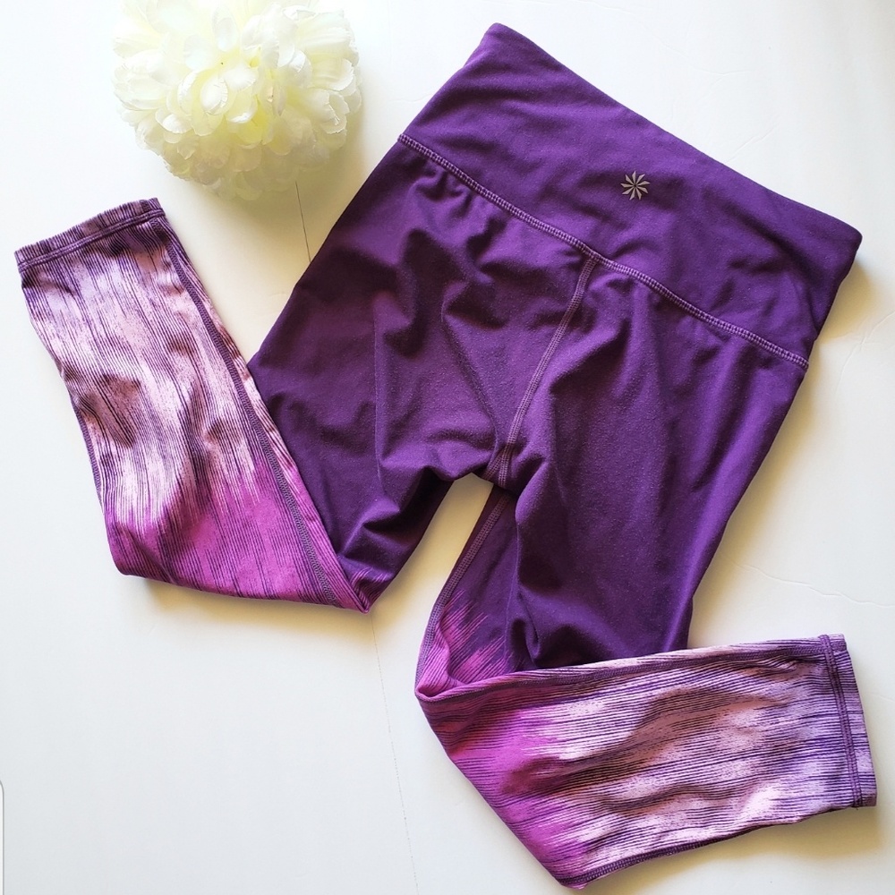 Athleta Purple Lightning Chaturanga Capri XXS